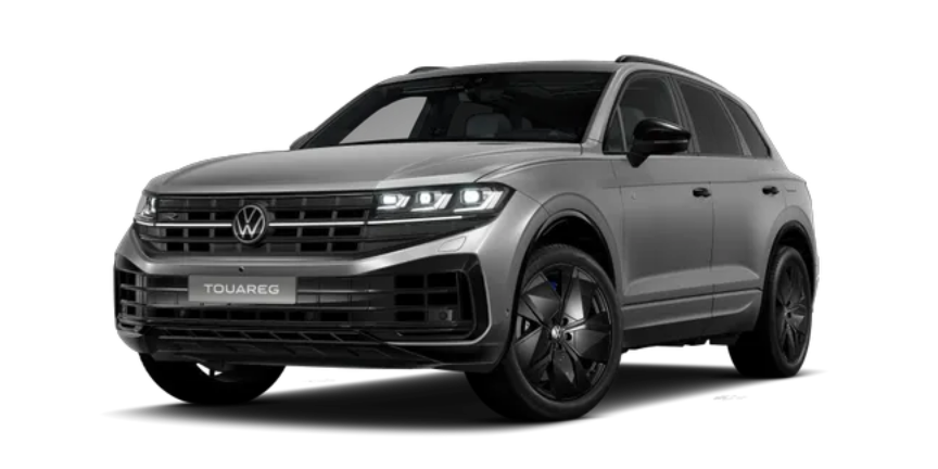 Modèle Volkswagen Touareg R voiture SUV de couleur Gris Silice motorisation hybride rechargeable.