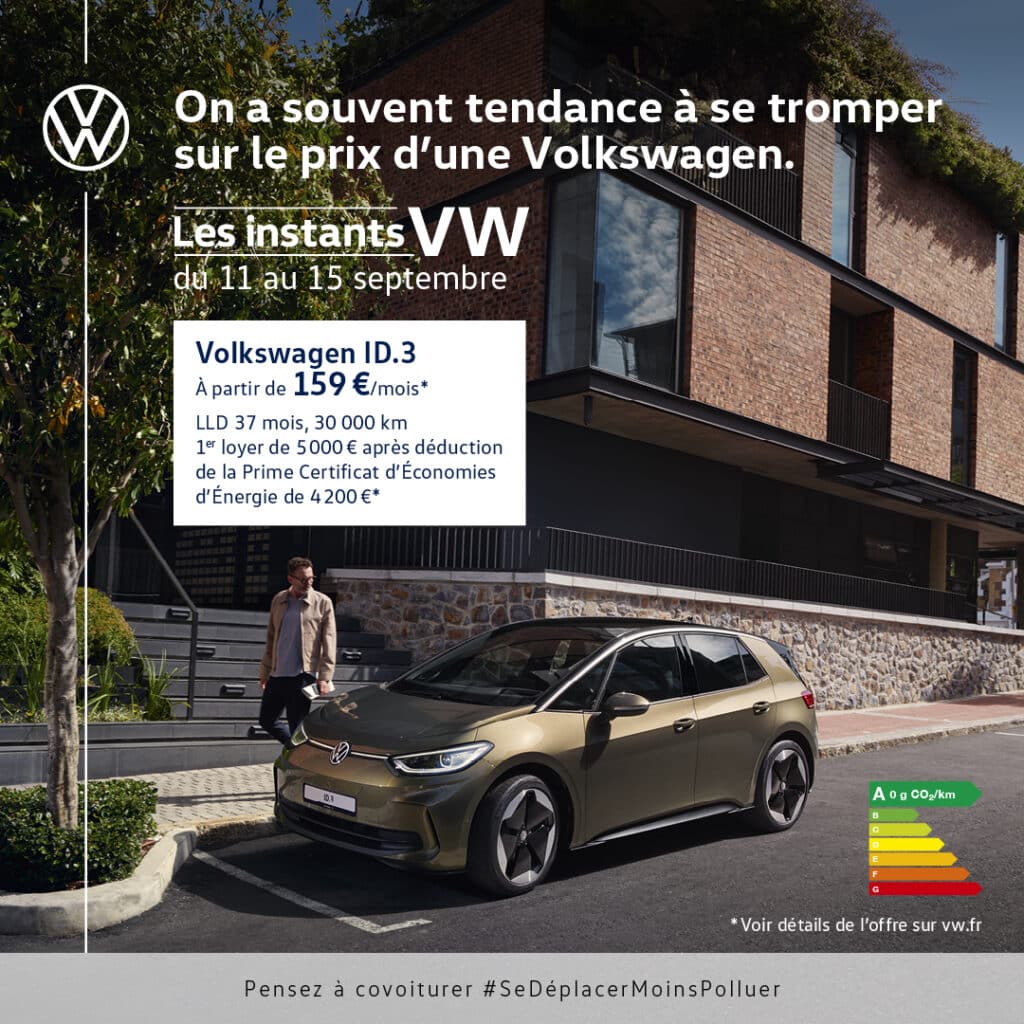 Instants VW : Portes ouvertes Offre ID.3 à 159€